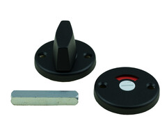 Deurbeslag - DX afdekrozet WC, rond, type 3 RH, 1 paar, zwart