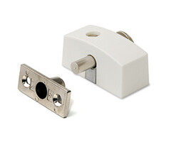 Deur- en poortsloten - Oplegslot smal met cilinderslot SKG* 011 wit
