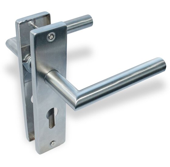 Wemekamp Deur- en poortsloten - Eurofix deurbeslag krukgarnituur PC55 RVS recht