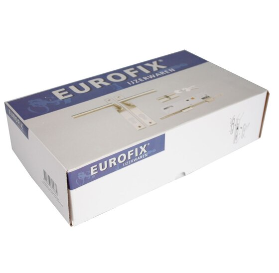 Wemekamp Deur- en poortsloten - Eurofix smaldeurslot-set PC85, kruk/schild RVS, voor- en sluitplaat RVS