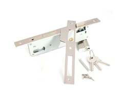 Eurofix deurslot doornmaat 35 mm PC85 - voor- en sluitplaat RVS
