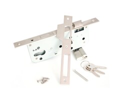 Eurofix deurslot doornmaat 45 mm PC85 - voor- en sluitplaat RVS