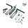 Deur- en poortsloten - Eurofix deurslot-set PC72, RVS kruk/schild recht, white label