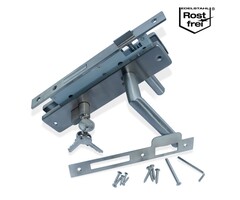 Eurofix deurslot-set PC85, RVS kruk/schild recht, white label