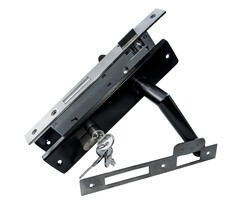 Eurofix deurslot-set PC85 - zwart kruk/schild recht