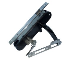 Eurofix deurslot-set PC85 - zwart kruk/schild ovaal