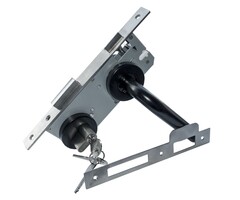 Eurofix deurslot-set PC85 - zwart kruk/pc rozet rond