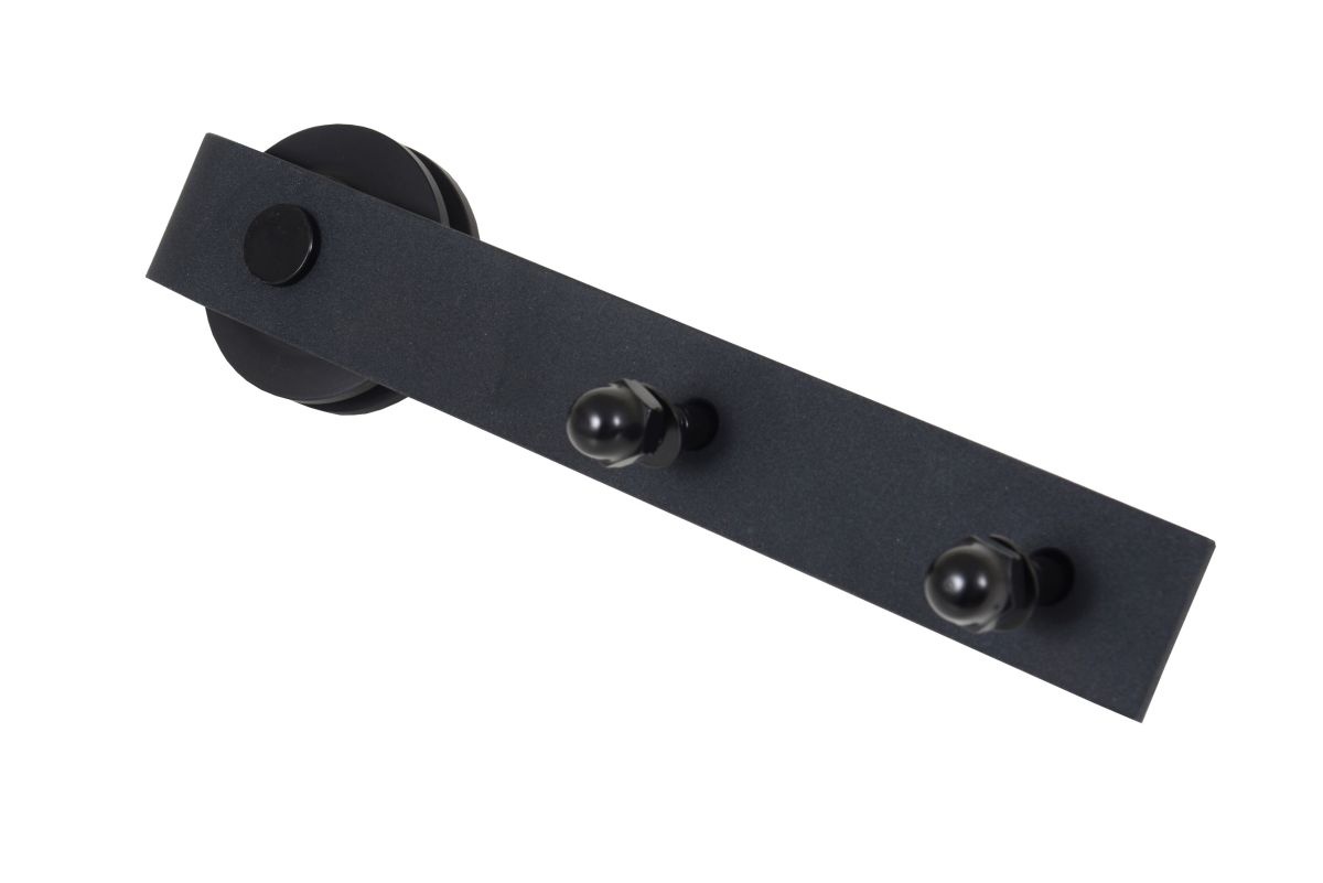 Henderson Rustic Hangrolset 80 kg Zwart Rail Schuifdeurbeslag