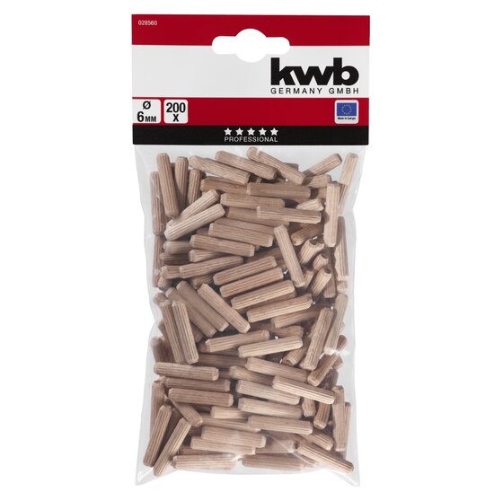 Wemekamp Overig - Deuvels hout 6 mm 200 st.