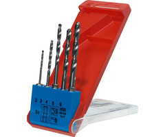 HSS borenset 2.0-6.0 mm 5-delig