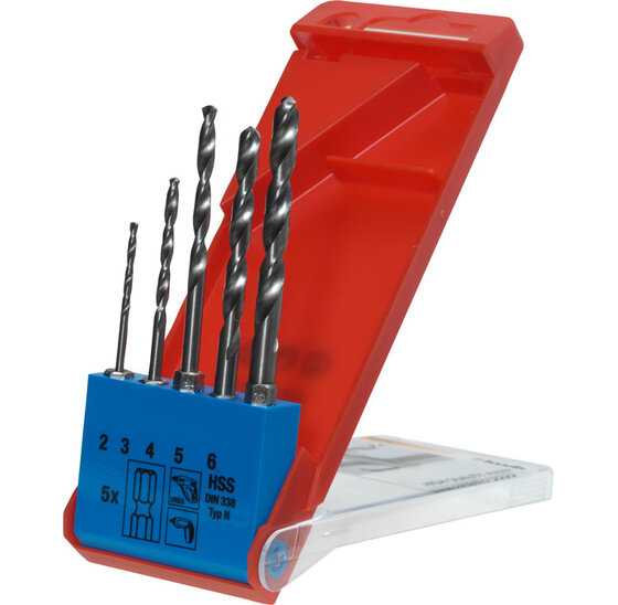 Wemekamp HSS borenset 2.0-6.0 MM 5-delig
