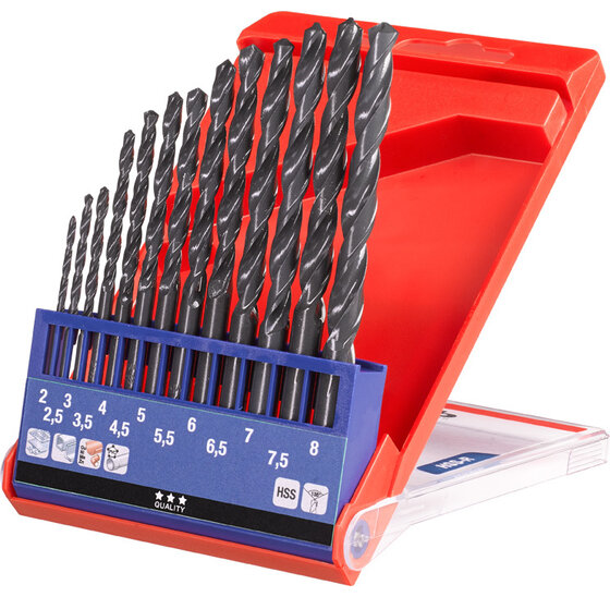 Wemekamp HSS spiraalborenset DIN 338, 1.0-10.0 MM, 10 delig