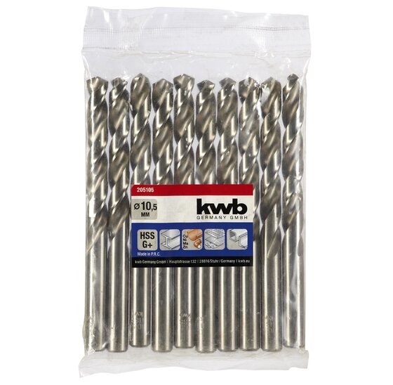 Wemekamp Boren - Silver Star HSS spiraalboor 10.5 MM los