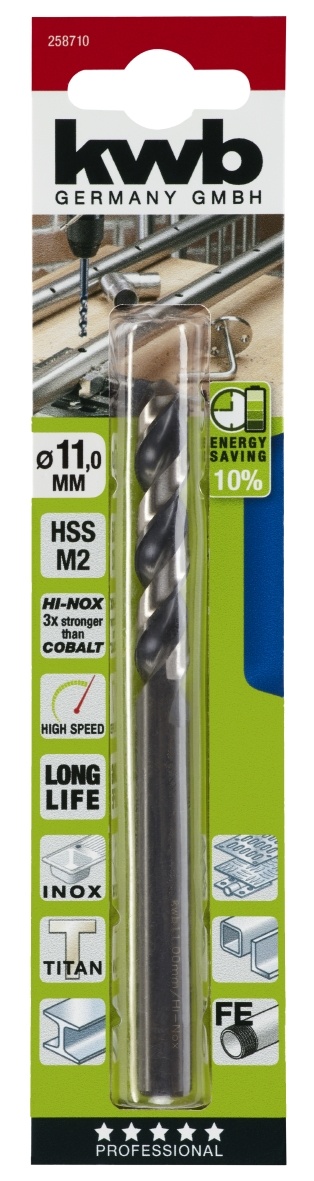 Hi-Nox HSS M2 Metaalboor 11,0 mm