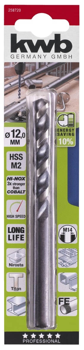 Hi-Nox HSS M2 metaalboor 12,0 mm