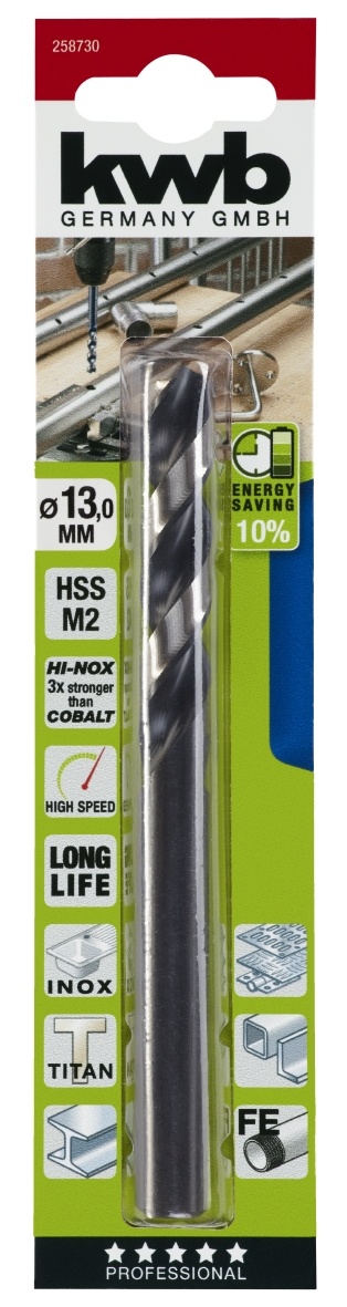 Hi-Nox HSS M2 Metaalboor 13,0 mm