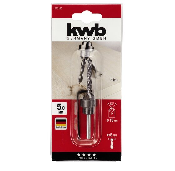 Wemekamp Opsteek-verzinkborenset, 5.0 MM kaart