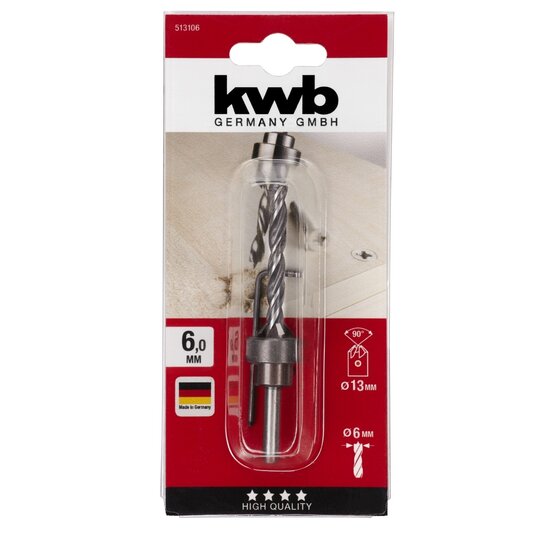 Wemekamp Opsteek-verzinkborenset, 6.0 MM kaart