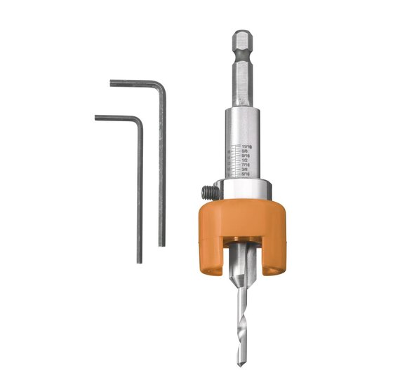 Wemekamp Opsteek-verzinkborenset HSS hardhout, 5.0 MM kaart