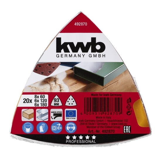 Wemekamp Schuren - Klit delta schuurschijf 96 MM assorti 8x60, 6x120, 6x180