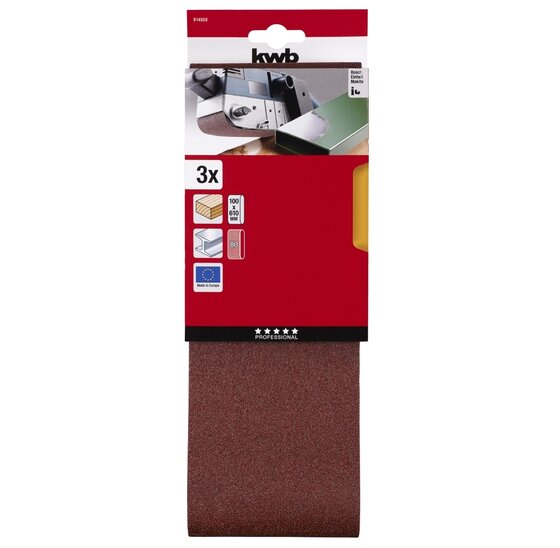 Wemekamp Schuren - Schuurbanden 100X610 MM K80 3 stuks kaart