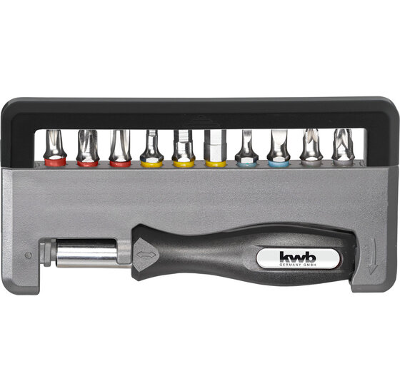 Wemekamp Bits - Handy Bit Box, vlak/ph/pz/hex 12-delig kaart