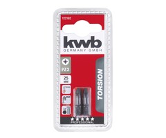 Bits - Torsie bit 25 mm pozidrive Nr. 2 2 stuks kaart