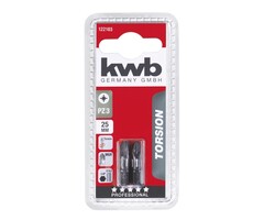 Bits - Torsie bit 25 mm pozidrive Nr. 3 2 stuks kaart