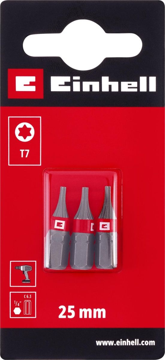 Einhell Bits Schroefbit Standaard Torx 25mm - 3 stuks