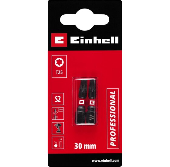 Wemekamp Bits - Schroefbit dubbel torsion 30 mm T25 S2 (2 st.)