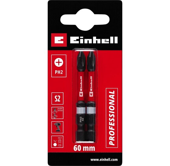 Wemekamp Bits - Schroefbit dubbel torsion 60 mm PH2 S2 (2 st.)