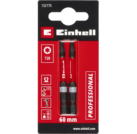 Wemekamp Bits - Schroefbit dubbel torsion 60 mm T20 S2 (2 st.)