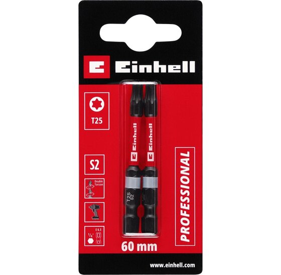 Wemekamp Bits - Schroefbit dubbel torsion 60 mm T25 S2 (2 st.)