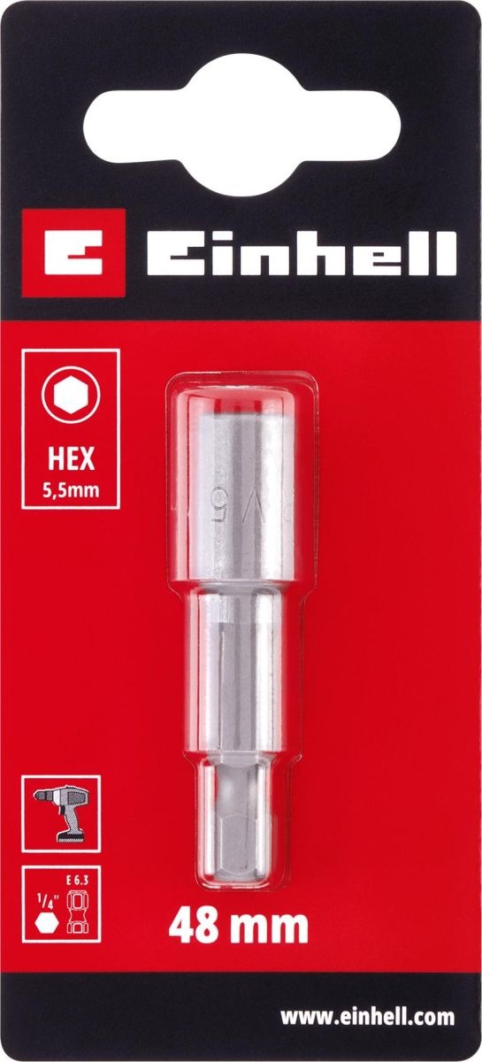 Einhell Bit dop 5,5 mm - 48 mm lang met 1/4 inch aandrijving