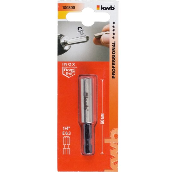 Wemekamp Bits - Bithouder, magnetisch met veerring 58 MM ¼“ kaart