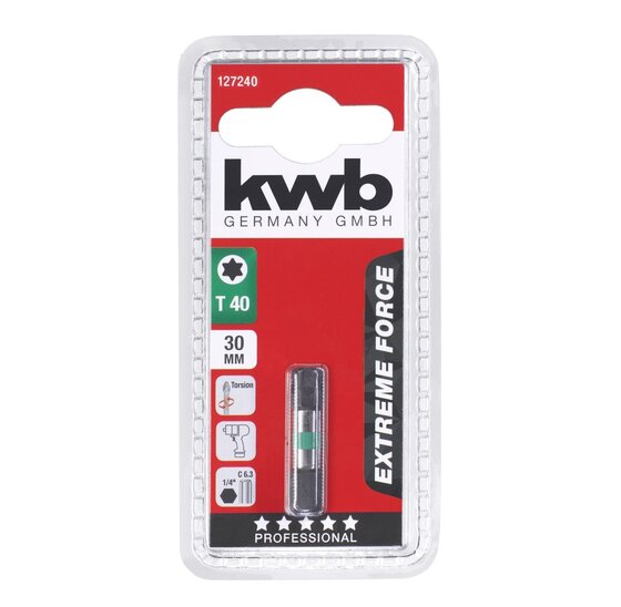 Wemekamp Bits - Bit Impact Extreme Force torx 30 MM T40 kaart