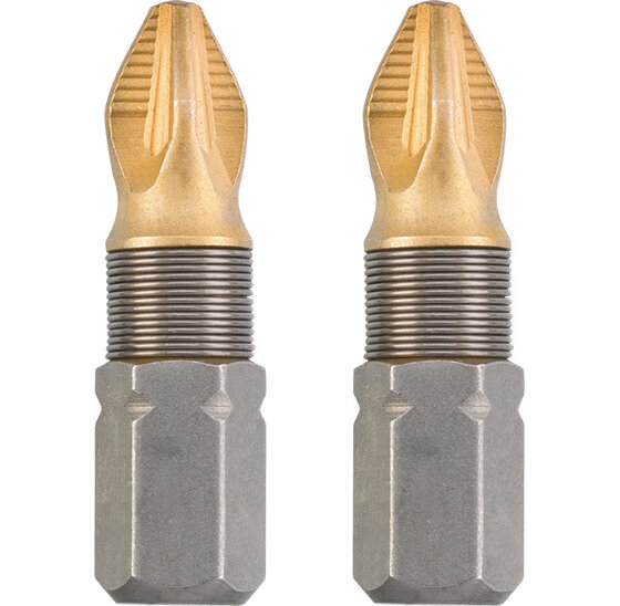 Wemekamp Titaan bits, 25 mm pozidrive PZ 1 2 st. kaart