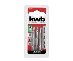 Schroefbit ¼" Torx T25 50mm - 3 stuks KWB Industrial Steel