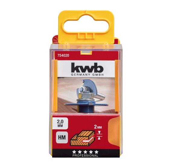 Wemekamp Schaven en frezen - Schijfgleuffrees HM, met klemschacht 2.0 mm blister