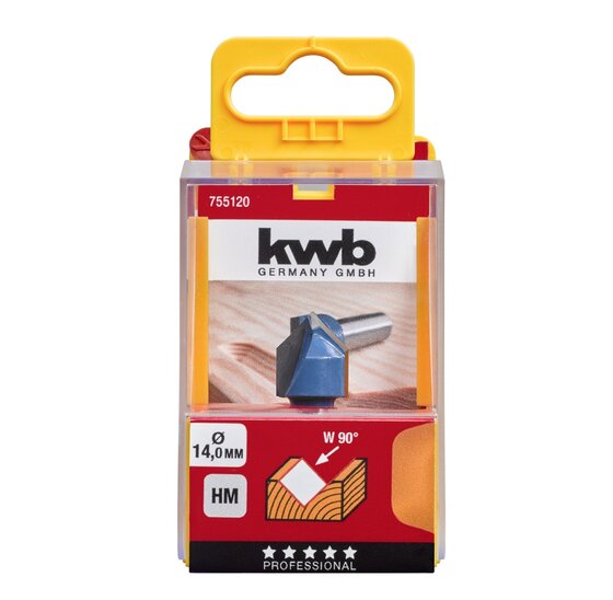 Wemekamp Schaven en frezen - V-gleuffrees HM 14.0 mm blister
