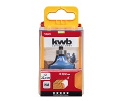Afrondfrees HM 32 mm met kogellager - kwb 756420