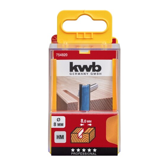 Wemekamp Schaven en frezen - Vingerfrees HM 8.0 mm blister