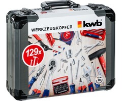 Gereedschapskoffer 129-delig KWB - Aluminium
