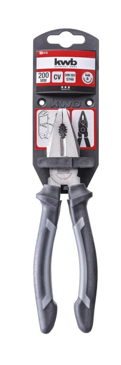 Combinatietang 200 mm CV-staal met 2-componentengreep