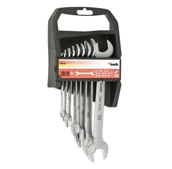Wemekamp Schroef- en dopsleutels - Steeksleutel-set, 6-22 MM 8-delig