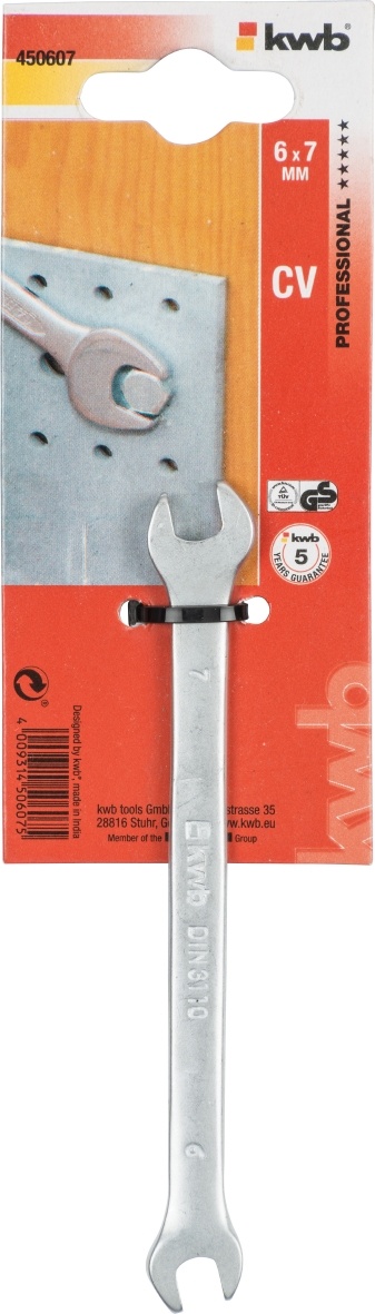 Steeksleutel CV-staal 6x7 mm - KWB