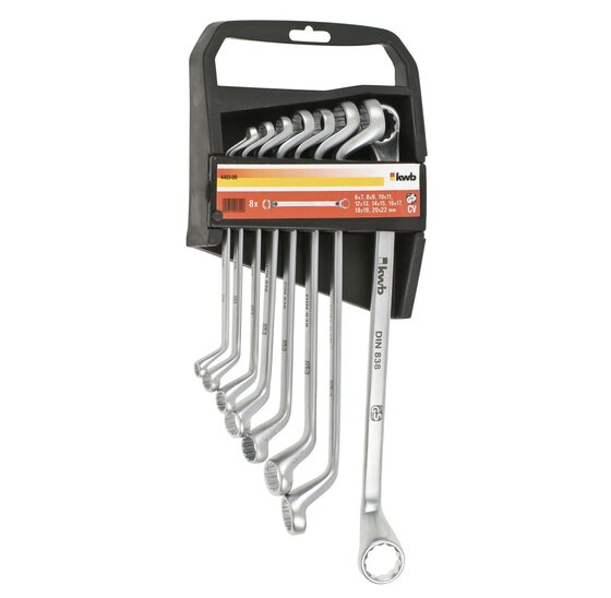 Wemekamp Schroef- en dopsleutels - Ringsleutels-set CV-staal 6-22 MM 8-delig