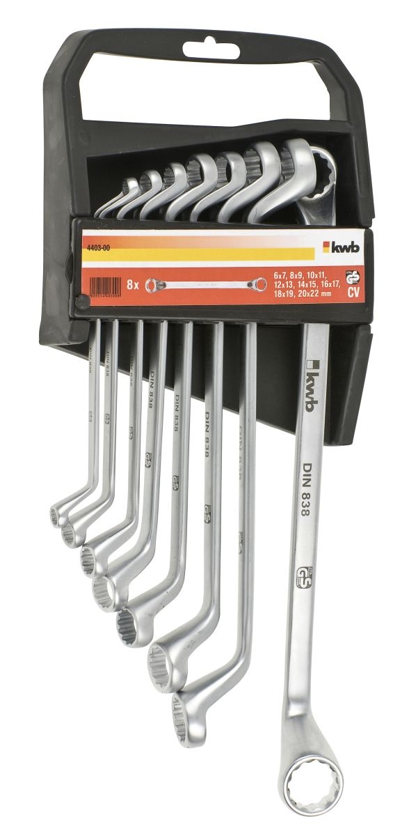 Ringsleutels-set CV-staal 6-22 mm 8-delig