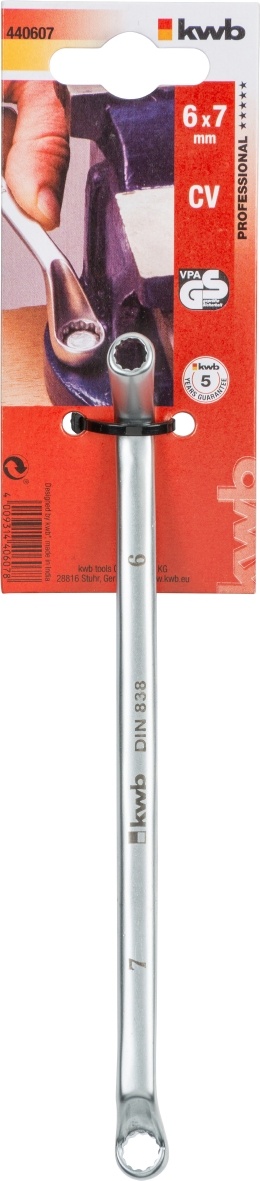 Ringsleutel CV-staal 6x7 mm
