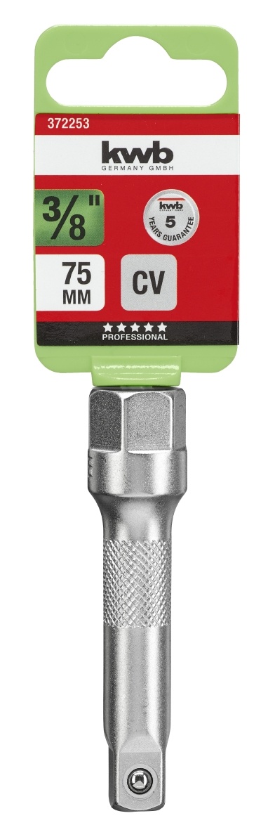 Verlengstuk 3/8" 75 mm CV-staal mat verchroomd